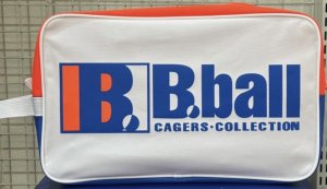 画像1: B.ballナイロンシューズケース　ホワイト/オレンジ/ブルー