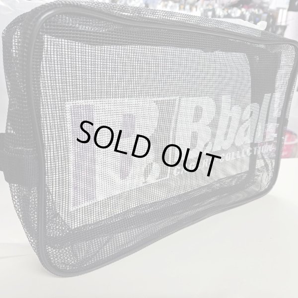 画像1: B.ballオリジナル メッシュシューズケース 黒/パープル