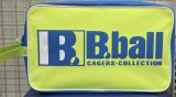 画像: B.ballナイロンシューズケース　蛍光黄緑/ブルー
