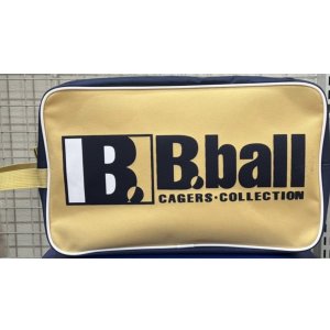 画像: B.ballナイロンシューズケース　ゴールド/ネイビー