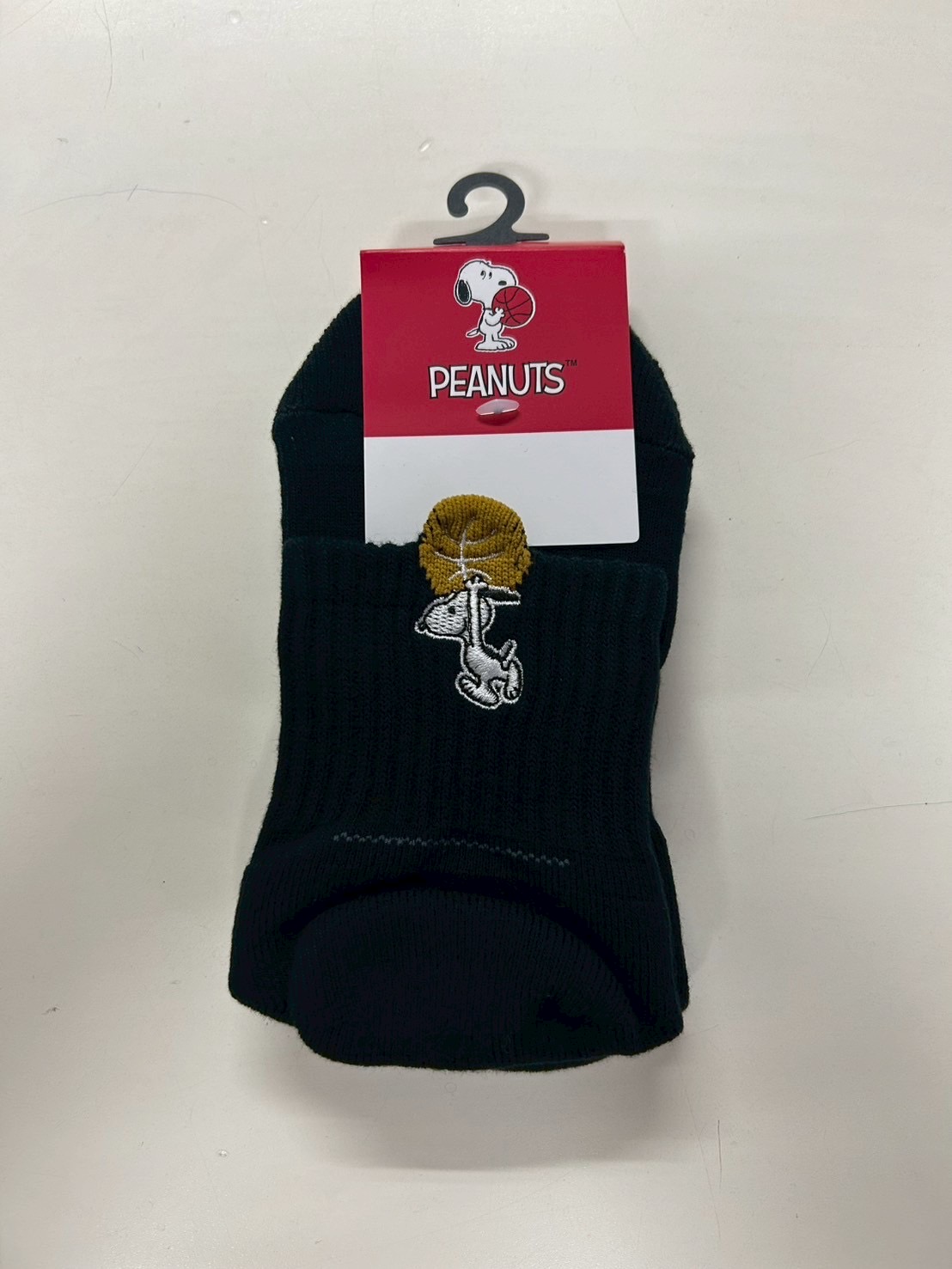 画像1: スヌーピー　ミドルソックス　ブラック/ベガス　Sサイズ(22-25cm)